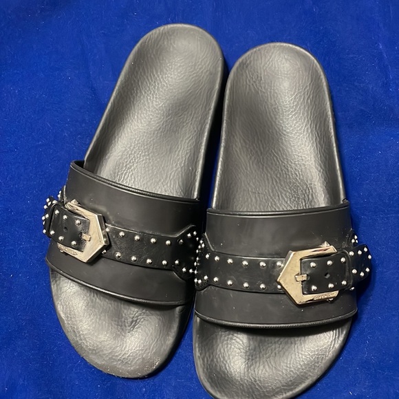 Givenchy Black Studded Slide Sandals Authentic - Picture 9 of 10